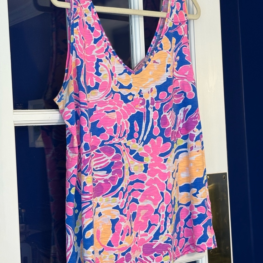 Lilly Pulitzer Pink and Blue Tank Top